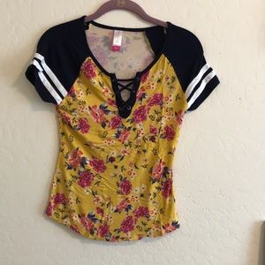 Yellow Floral Top